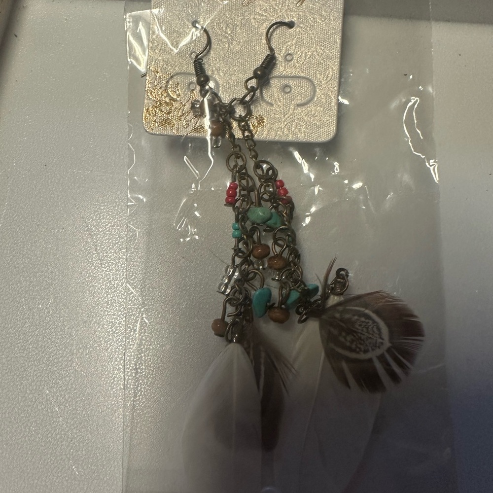 Bohemian‎ Feather Dangle Earrings